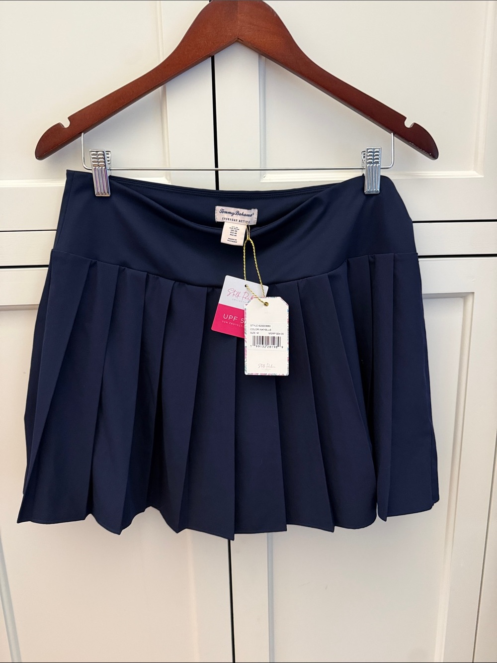 Tommy Bahama Navy Pleated Circle Skirt
